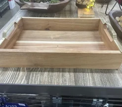 Wooden Tray with Metal Edge – Small