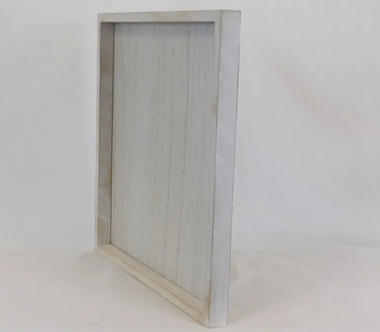Wood Frame with Whitewash Finish