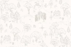 Woodland Willow Lost Without You Toile Map in Whisper