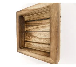 Wood Slat Board Box/Tray – Burnt Wood