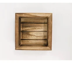 Wood Slat Board Box/Tray – Burnt Wood