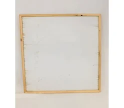 Wood Slat Frame with White Interior Board