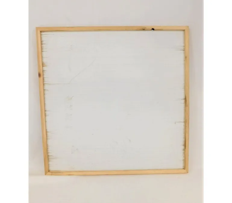 Wood Slat Frame with White Interior Board