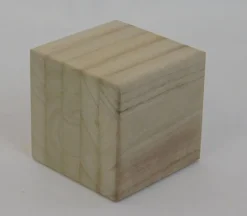 Wood Square Block – Large Unfinished Craft Cube