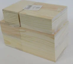 Wood Square Block – Medium Unfinished Craft Cube