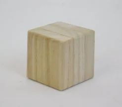 Wood Square Block – Medium Unfinished Craft Cube