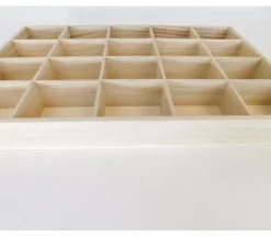 Wood Tray with 20 Compartments