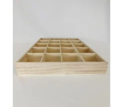 Wood Tray with 20 Compartments