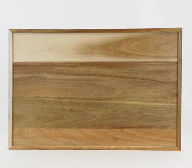 Wood Tray with Inset Handles 18.5-inch x 13-inch x 2.5-inch