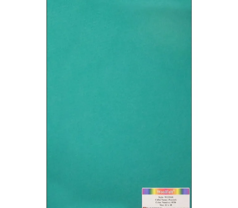 20-80 Wool/Rayon Blend Felt – 12-inch x 18-inch – Black