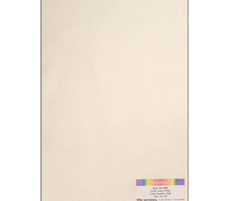 20-80 Wool/Rayon Blend Felt – 12-inch x 18-inch – Black