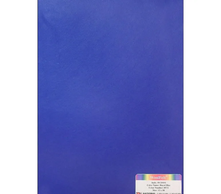 20-80 Wool/Rayon Blend Felt – 12-inch x 18-inch – Black