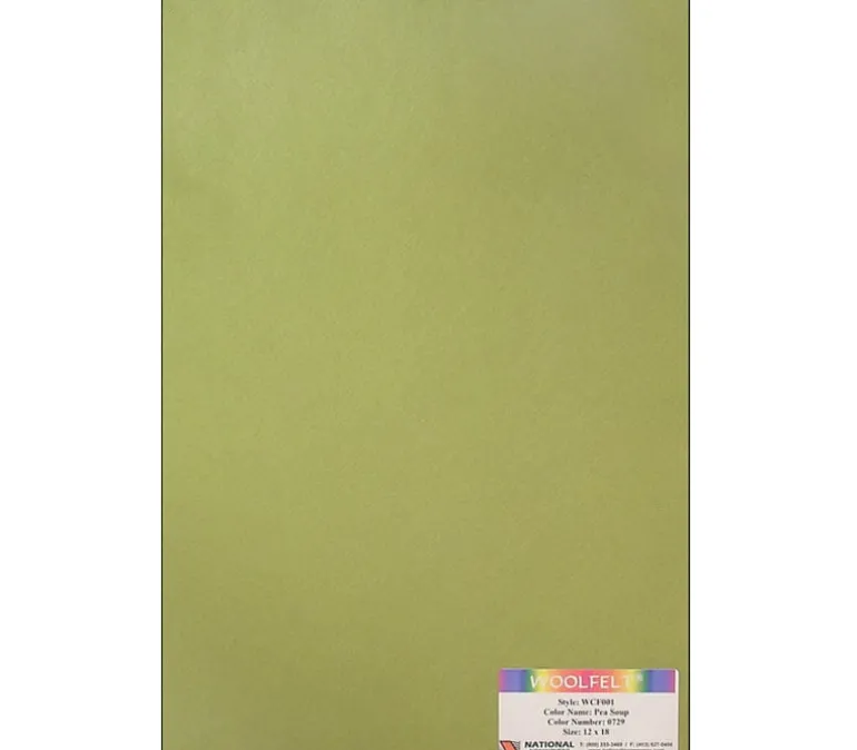 20-80 Wool/Rayon Blend Felt – 12-inch x 18-inch – Black