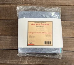Wool/Rayon Blend Felt Squares Pack – 6-inch x 6-inch – Polar