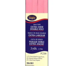 Wrights Bias Tape – Extra Wide Double Fold – Pink
