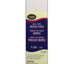 Wrights Bias Tape – Single Fold – White