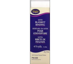 Wrights Satin Blanket Binding – 2-inch – White