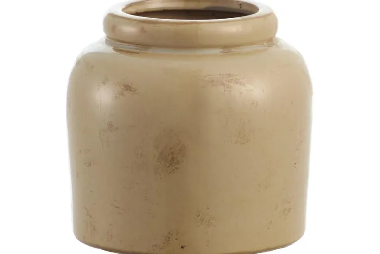 6″x12″ MgO Planter, Antique Cream