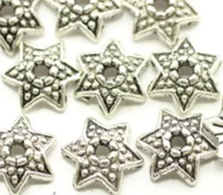 10x4mm Cap Star – Antique Silver Plated