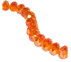 8x6mm Crystal Faceted Roundel Strand – Sun AB