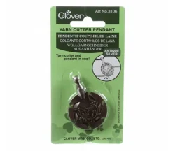 Yarn Cutter Antique Silver Pendant by Clover Needlecrafts. #3106