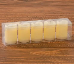 Yellow Flicker Pillar Candles – 5 Piece