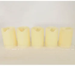 Yellow Flicker Pillar Candles – 5 Piece