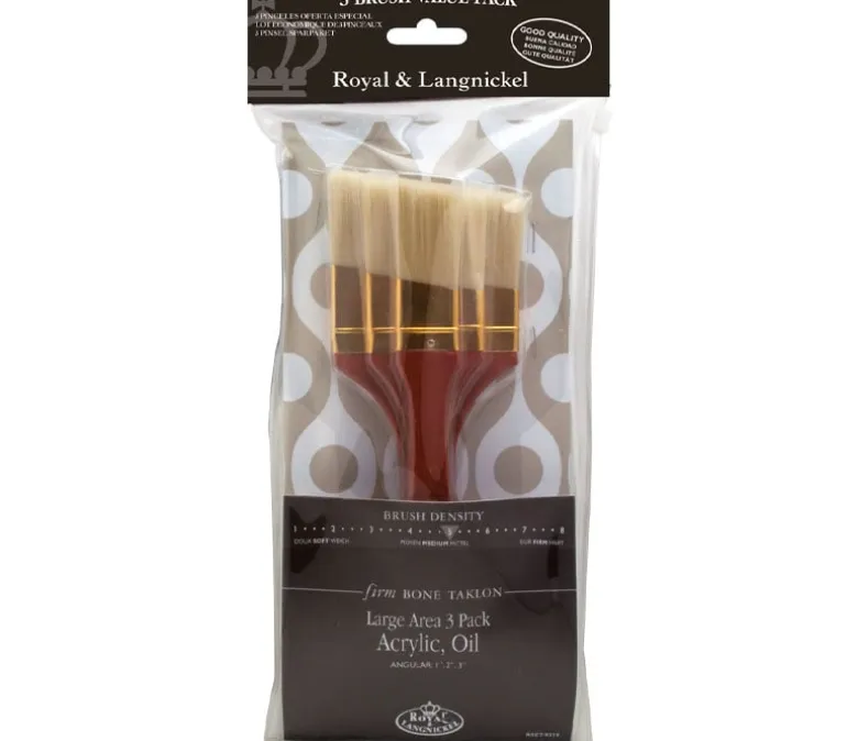 Zip N’ Close Brush Set, Firm Bone Taklon Brush Set – 3 Piece