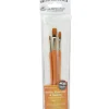 Zip N’ Close Brush Set, Gold Taklon Shader Brush Set – 3 Piece