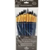 Zip N’ Close Brush Set, Soft Black Taklon Brush Set – 12 Piece